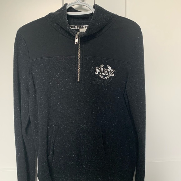 VICTORIA SECRET PINK QUARTER ZIP SWEATER - Picture 1 of 4